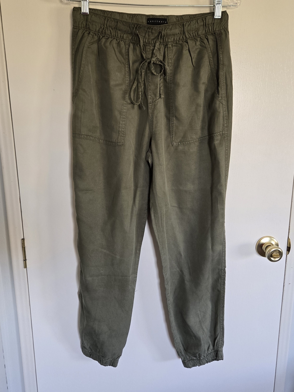 Sanctuary Olive Drawstring Jogger Pants M
